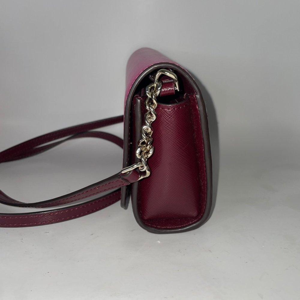 Kate Spade Cameron Street Corin Leather Crossbody Bag Pink / Burgundy - Picture 11 of 12